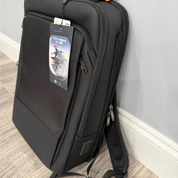 Sleek Black Men's Backpack by